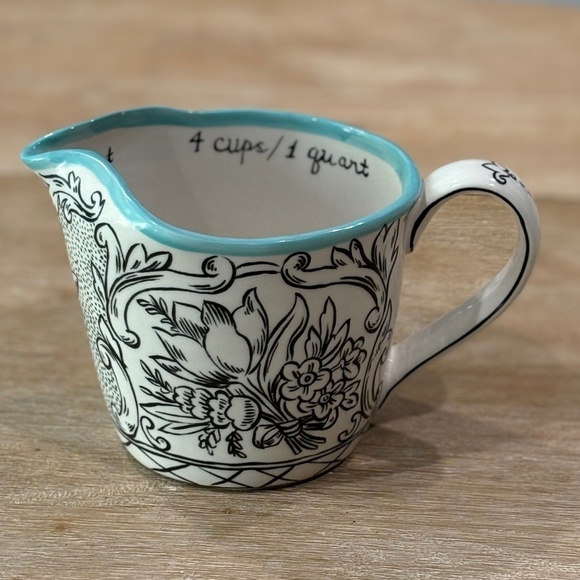 Anthropologie Sketched Storybook Flora Measuring Cup, Rare Out of Stock - Picture 2 of 7